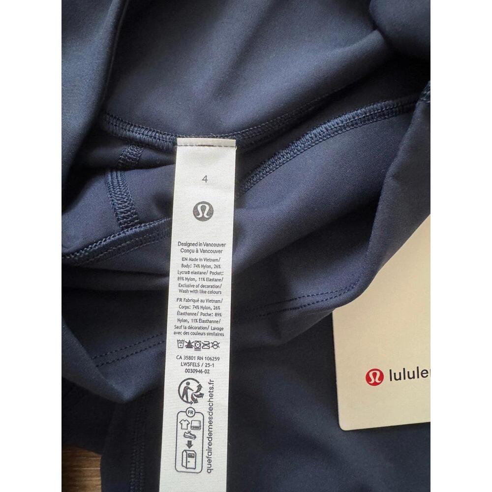 Lululemon Wunder Under SmoothCover High Rise 25” True Navy Size 4 NWT - Picture 6 of 7